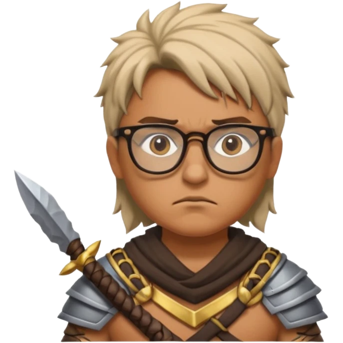 Glasses-Wearing wild Warrior emoji