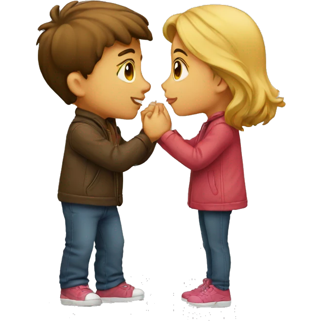boy kissing girl emoji