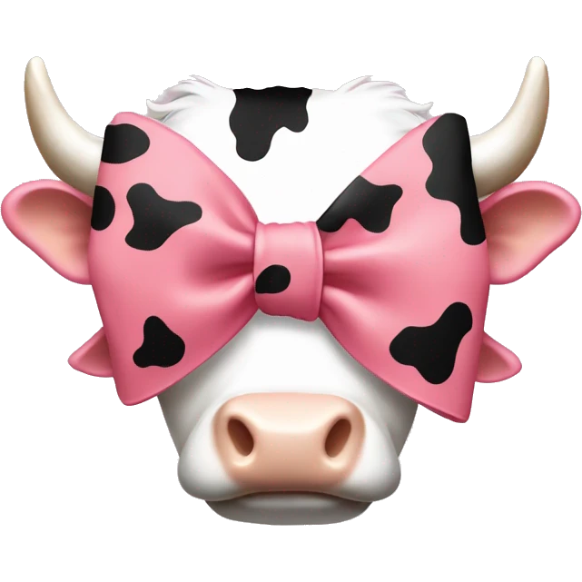a bow with a ￼cow print  emoji