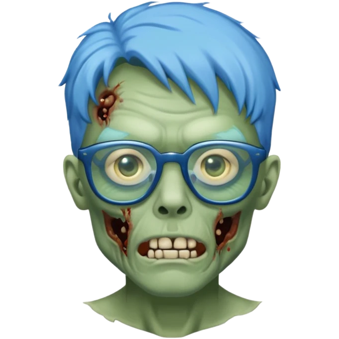 zombie with blue glasses emoji