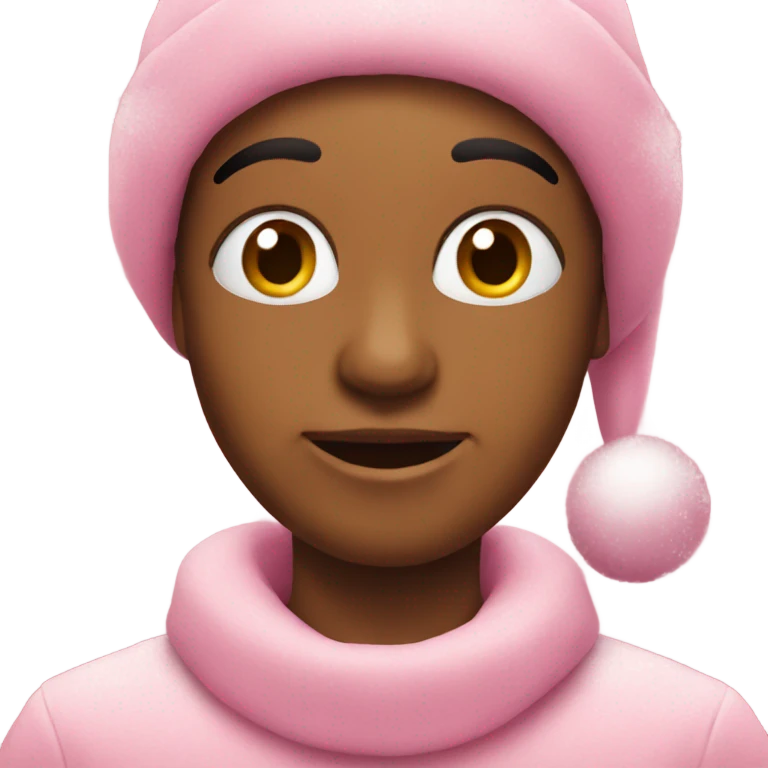 Pink Christmas emoji
