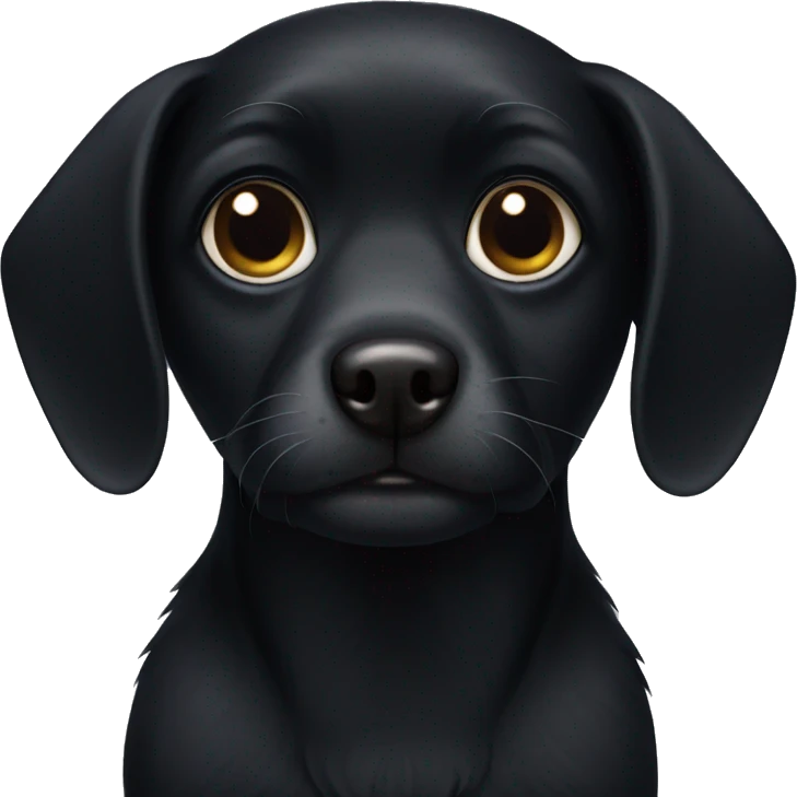 Small black dog with one eye emoji