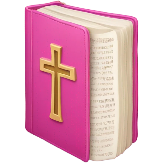 Pink bible emoji