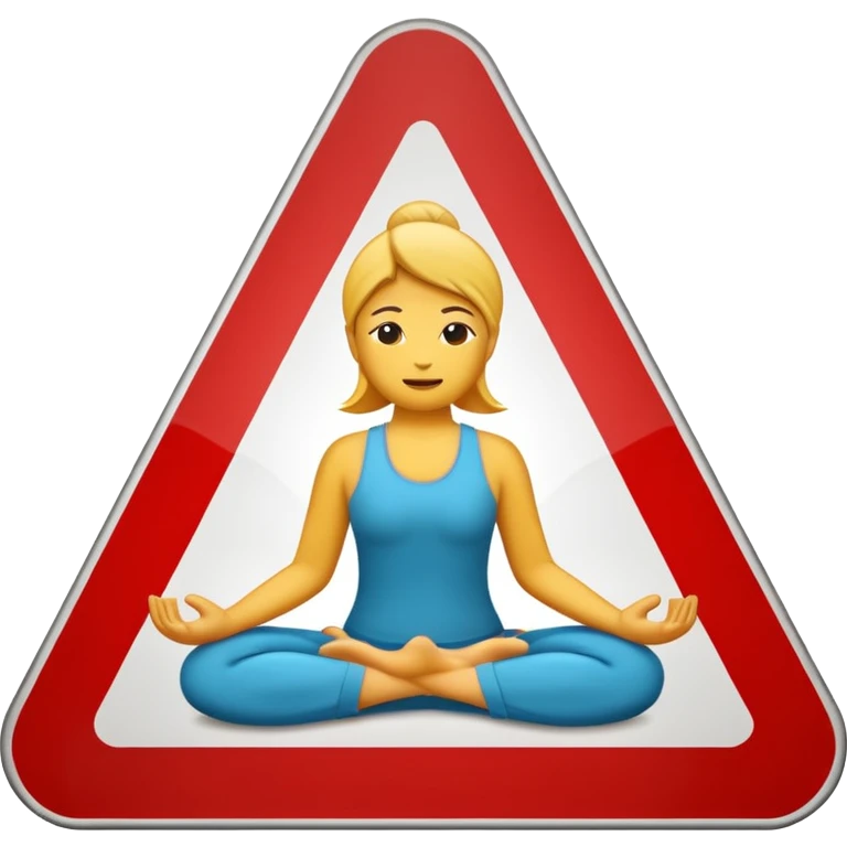 traffic sign style emoji of no yoga allowed emoji
