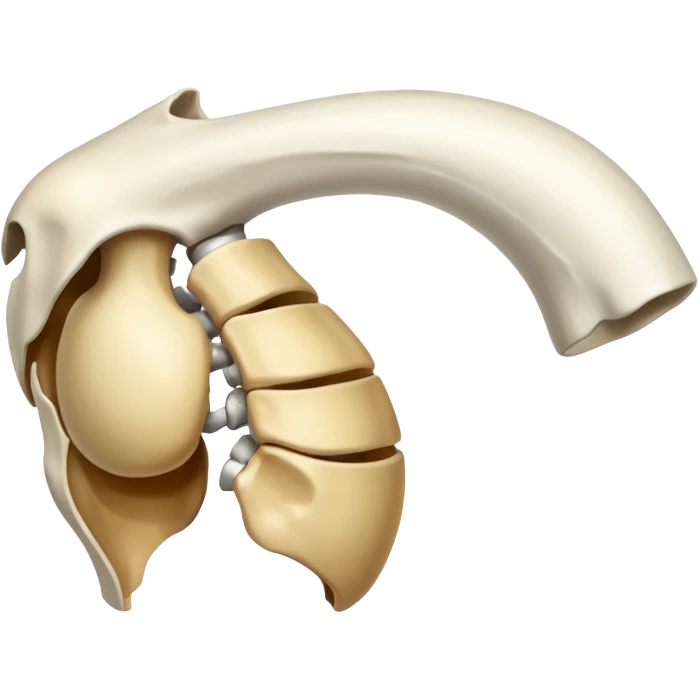 The bones of only  the shoulder emoji