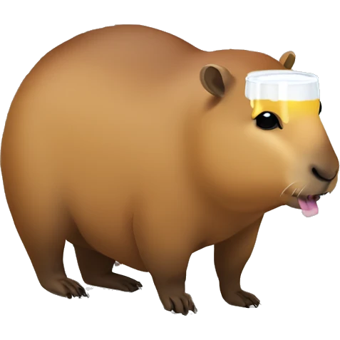capybara drinking beer emoji
