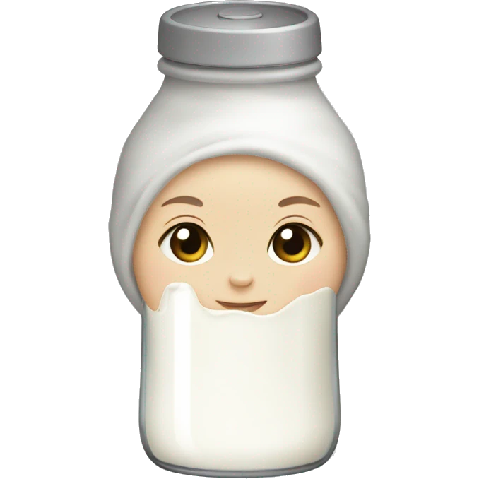 baby ninja drinks milk bottle  emoji