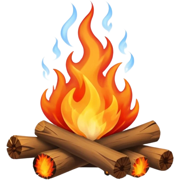 Campfire smoking emoji