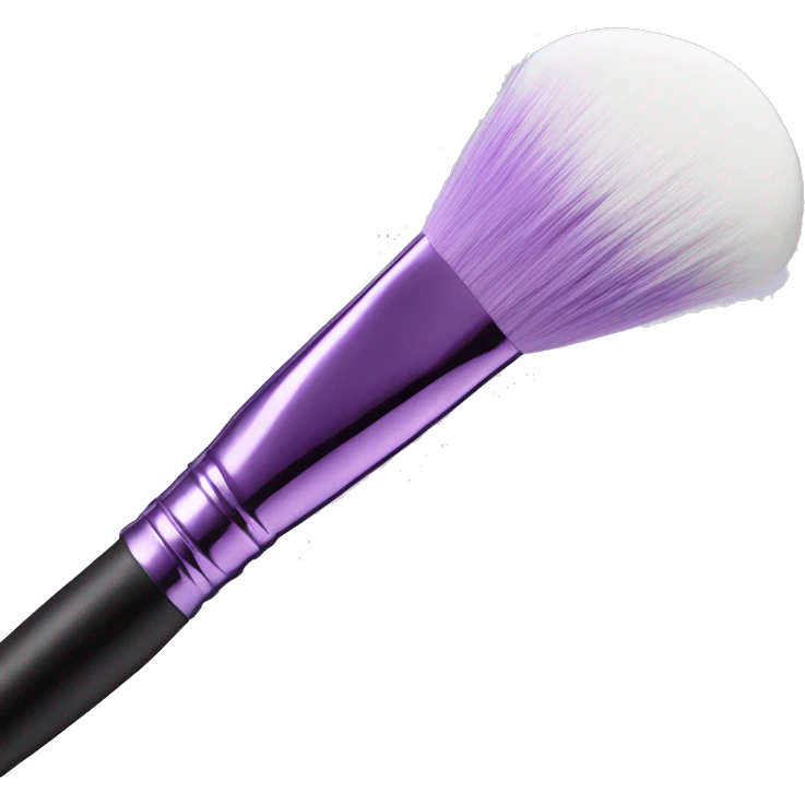 White to light purple metallic ombré makeup brush  emoji