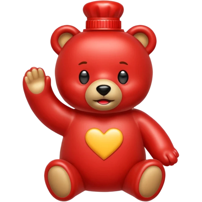 Make an emoji out of a ketchup bear. emoji