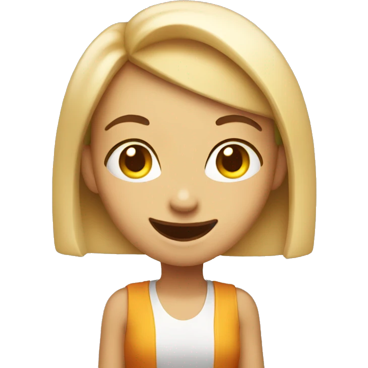 Winking girl emoji