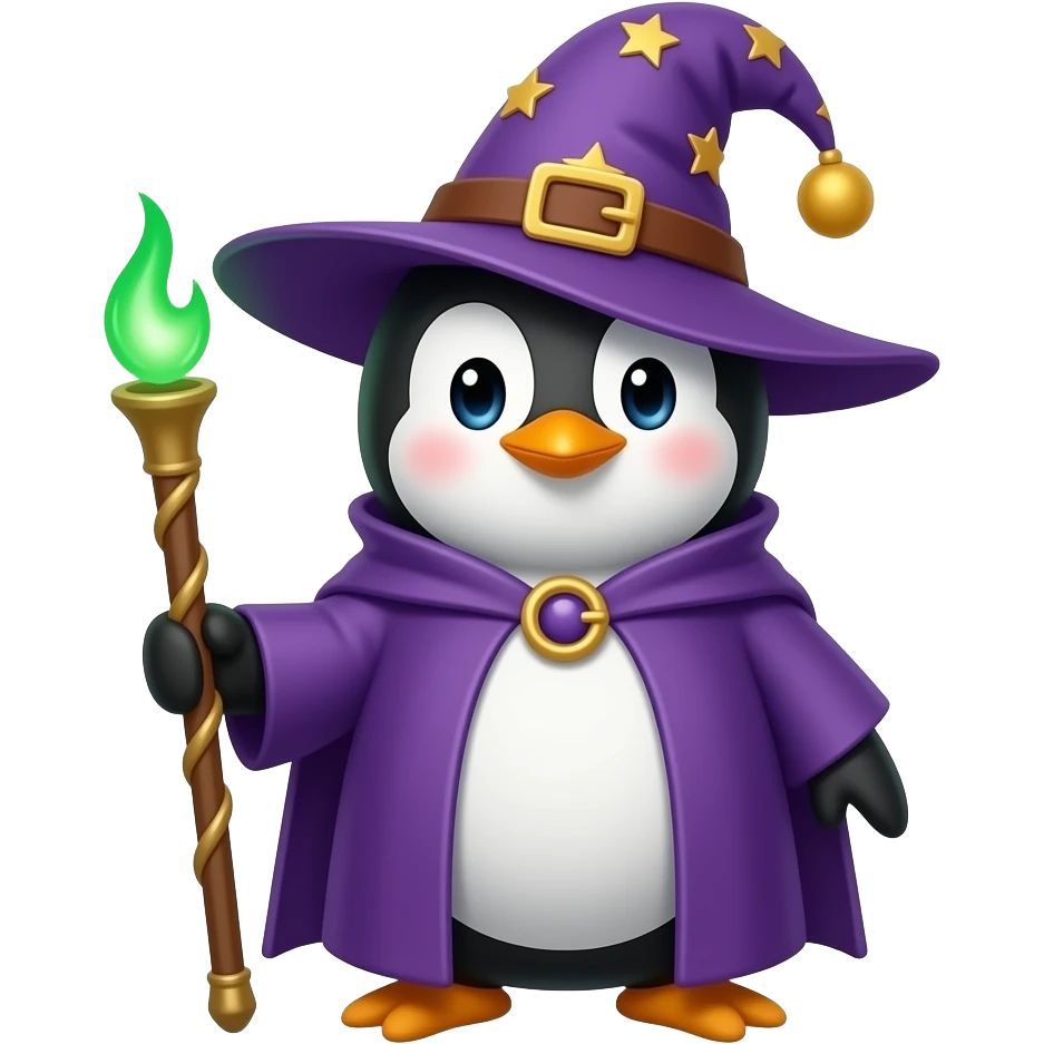 Penguin Wizard emoji