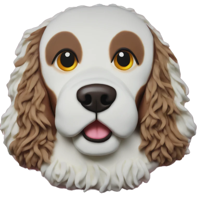 Dog spaniel cake emoji
