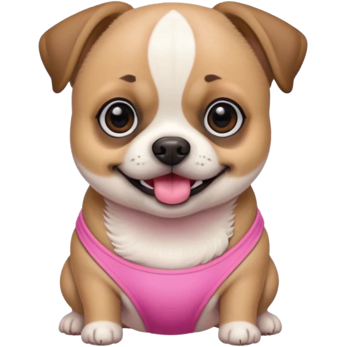 Jack Russel pug girl dog wearing a bikini  emoji