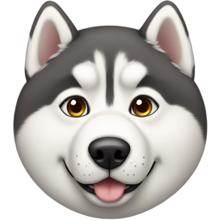 fat husky face  emoji