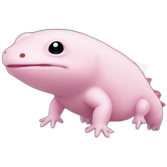 Axolotl climbing a mountain  emoji