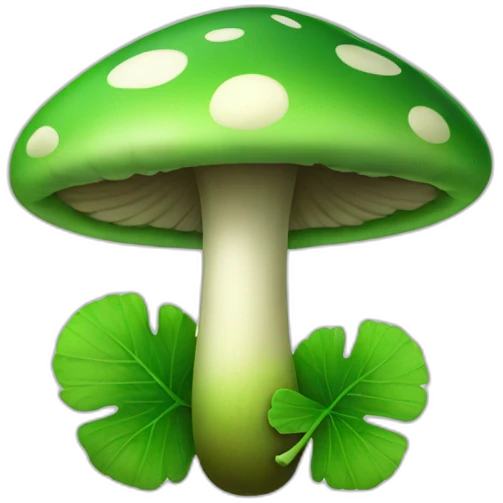 Green Mushroom with V leaves emoji