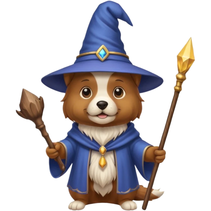 Dog wizard emoji
