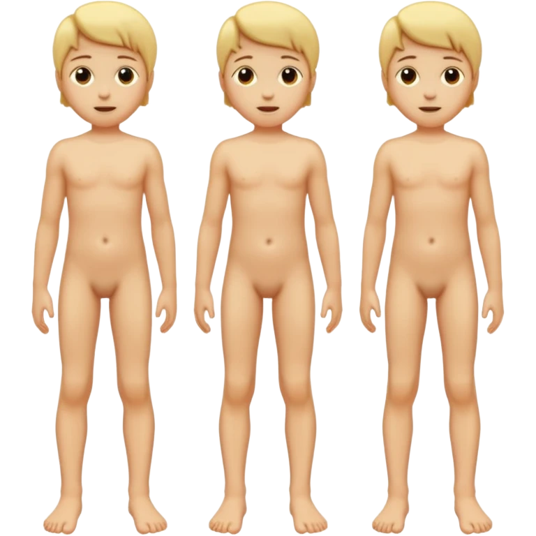 Enfants nude debout les jambes écartées emoji