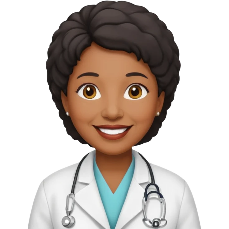 older black female physician emoji