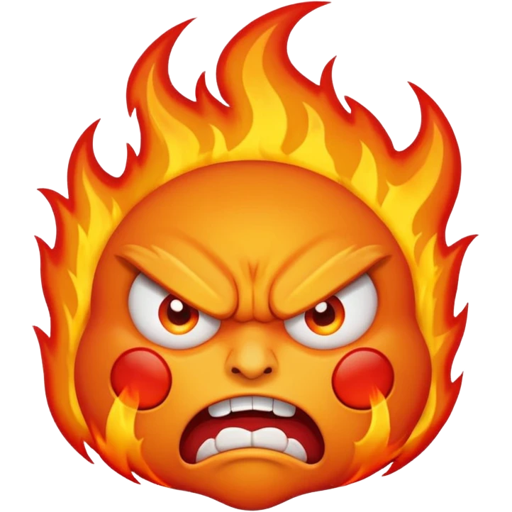 Fire emoji angry face emoji