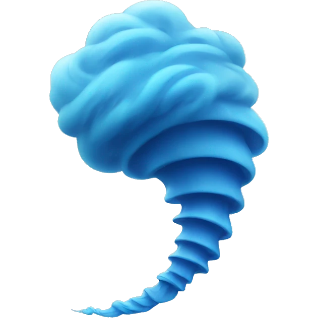 blue transparent tornado emoji