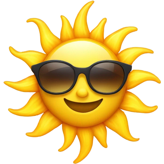 A sun with sunglasses on emoji