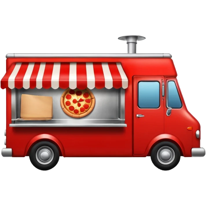 food truck selling pizza emoji