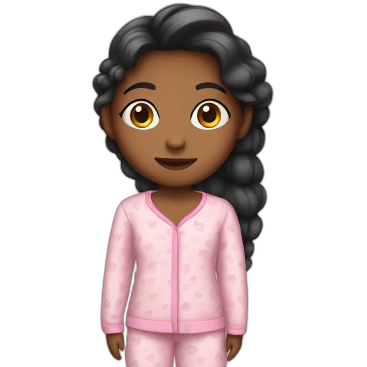 Girl wearing pajamas emoji