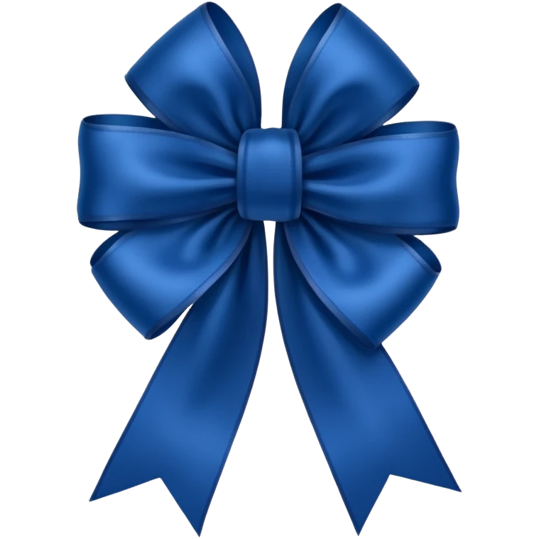 Laço azul escuro emoji