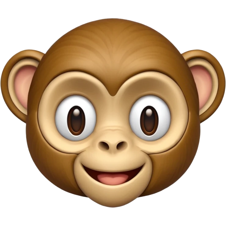 wood carved mini monkey emoji