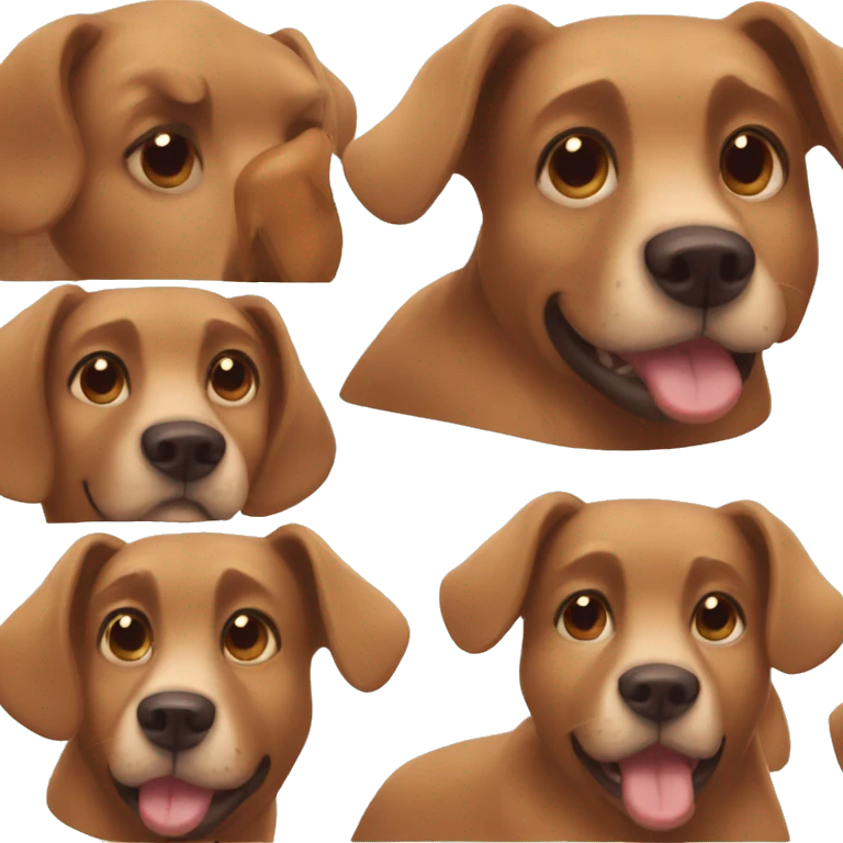 Brown dog aesthetic emoji