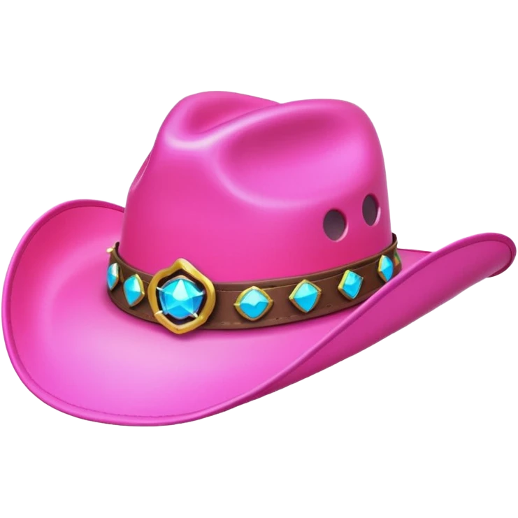 Neon cowgirl hat emoji