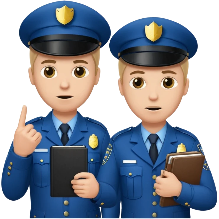 show two british policemen, with one who looks like Nicolas Angel from Hot Fuzz holding a notebook, pointing at the other and saying "what he said" emoji