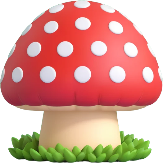 Super Mario red mushroom with white spots emoji