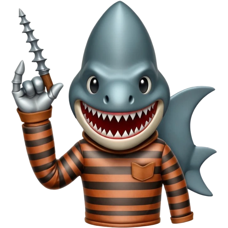 Freddy Krueger shark finger glove emoji