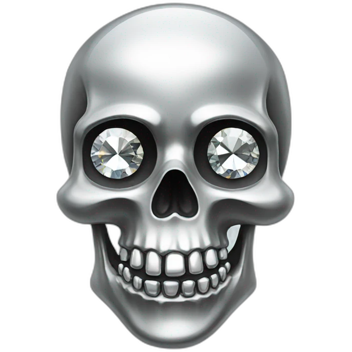 Diamond skull jewel emoji