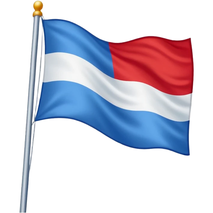 A blue , white and red flag  emoji