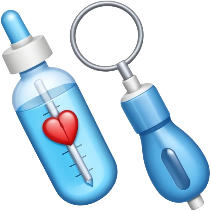 insulina e medidor de glicose e seringa com agulha emoji