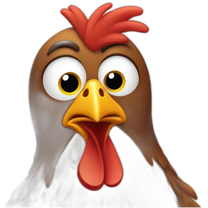 judgmental chicken emoji