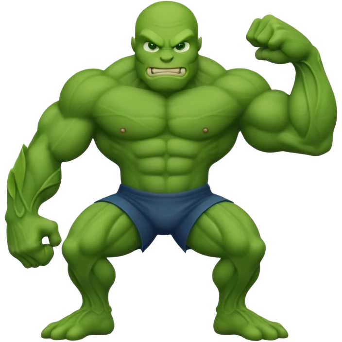 GOON with each letter shaped with defined, rounded muscles inspired by the green character's limbs, strong and flexed look emoji