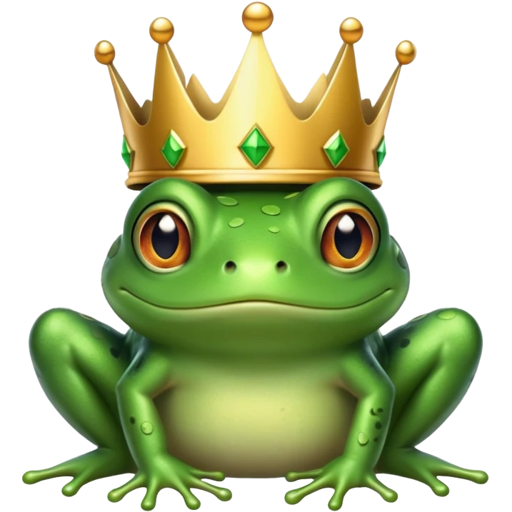 Frog with crown  emoji