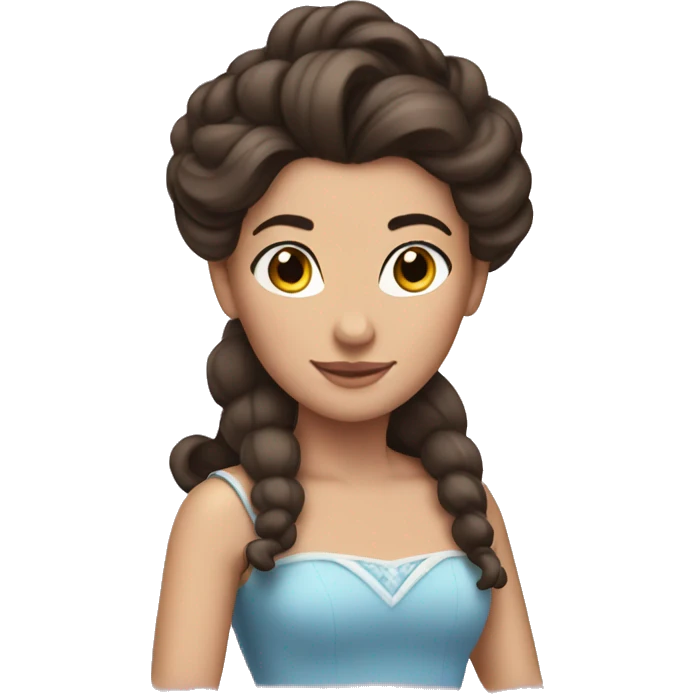 brunette princess with hair up emoji