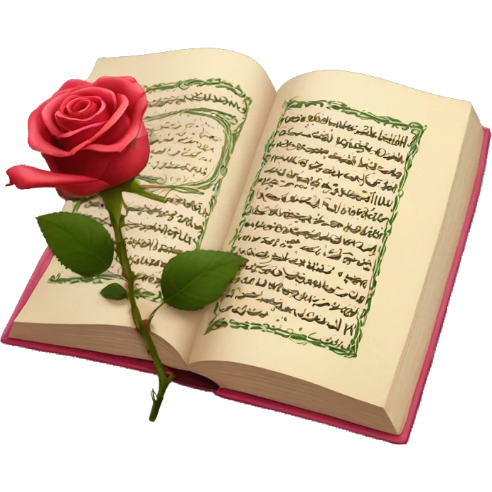 Rose + Quran emoji