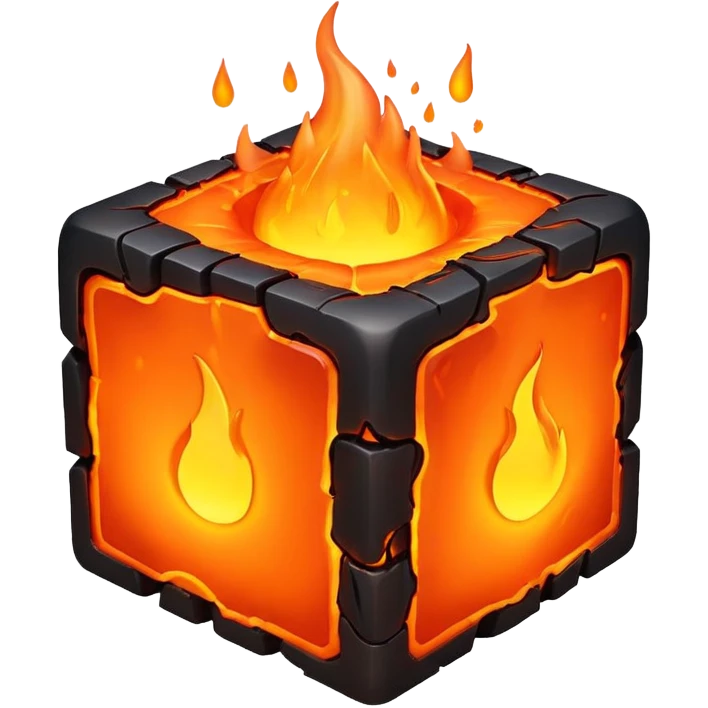 minecraft lava cube emoji