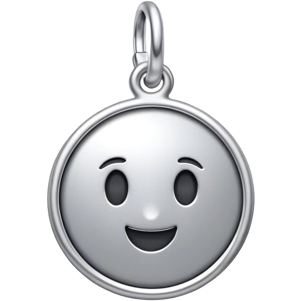 silver label shaped charm emoji
