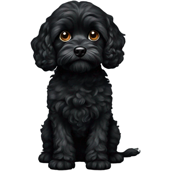 Black Cavapoo emoji