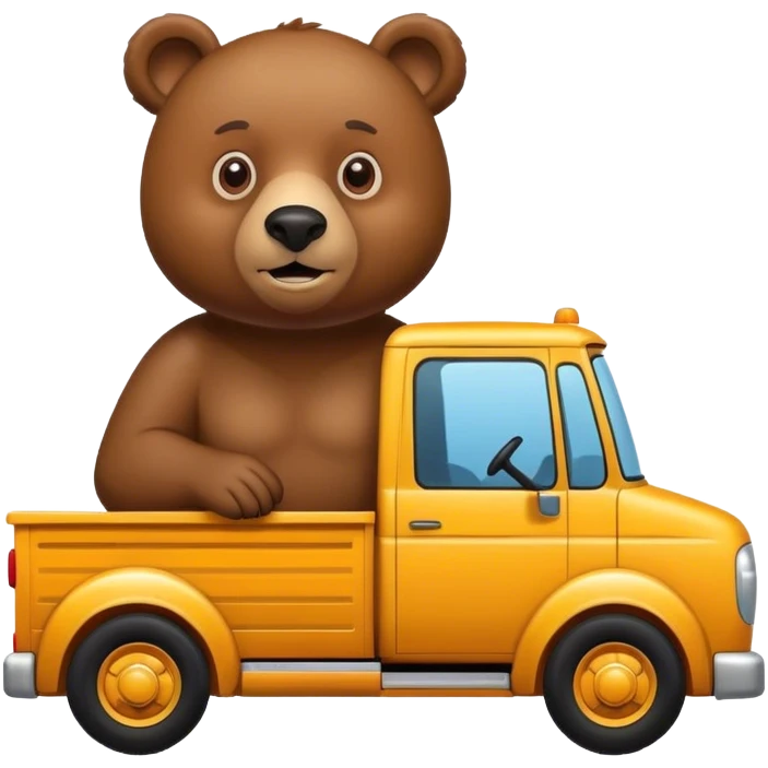 Bear driving truck emoji