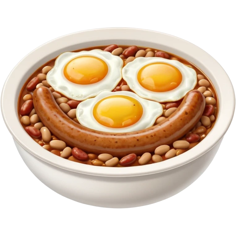 English Breakfast: Sausage and beans bowl















 emoji