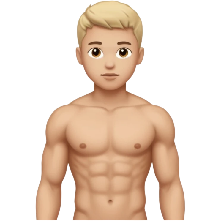 Full Frontal Nude Body, Of An Teen Man. emoji